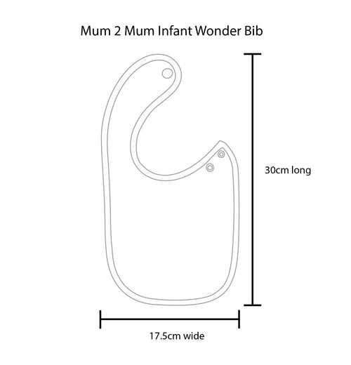 Mum 2 Mum Infant Wonder Bib - Baby Pink