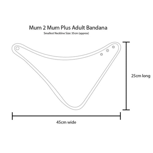 Mum 2 Mum PLUS Adult Disability Bib - Teal Blue