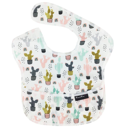 Mum 2 Mum Waterproof Wonder Bib - 2 Pack - Hearts & Cactus