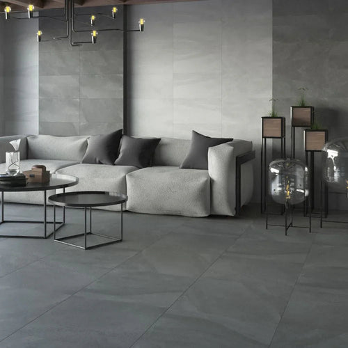 Muiz Dark Grey Porcelain Tile 60 x 60cm