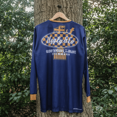 No.1 Blue Vintage Motocross Jersey