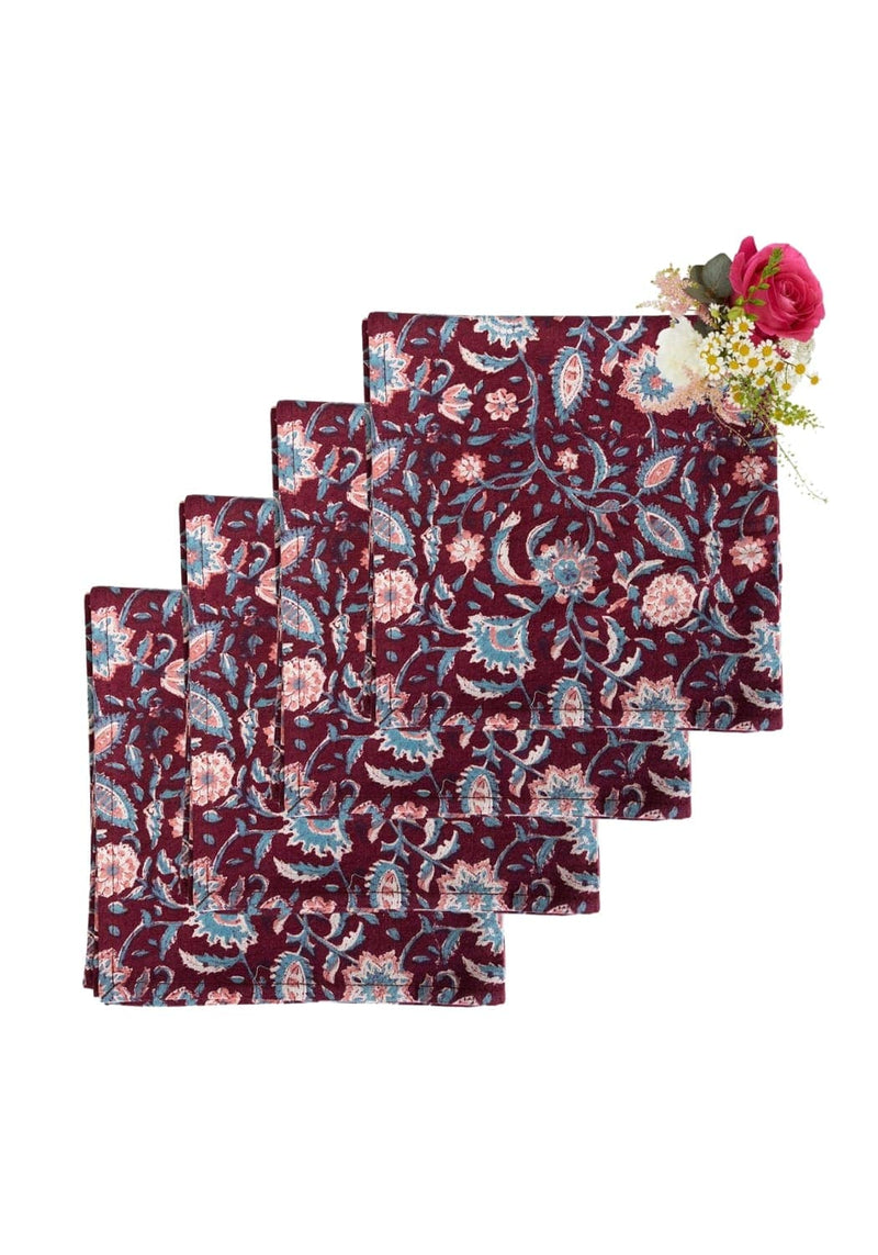 My Maroon Table Napkin - Set of 4