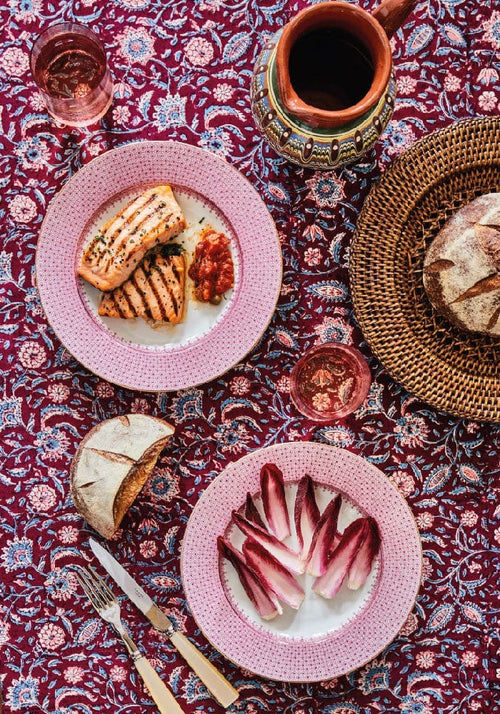 My Maroon Tablecloth