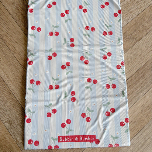 Travel Changing Mat - Cherry Stripe