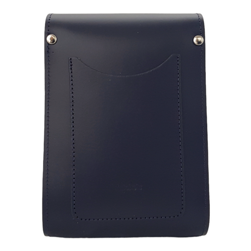 Handmade Leather Festival Phone Bag - Navy Blue