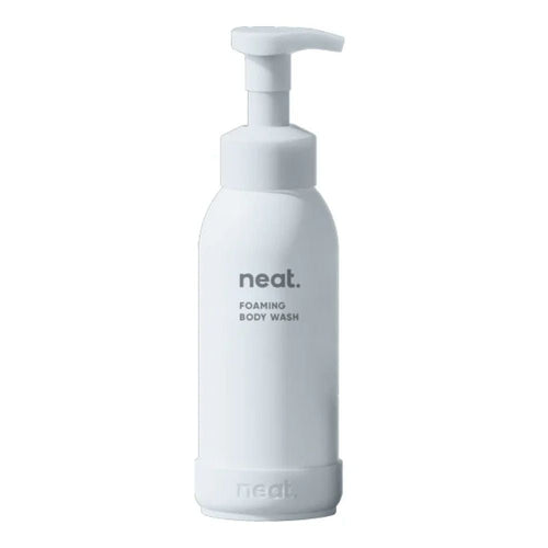 Neat Refillable Body Wash Bottle White, Recycled Aluminium Shower Bottle