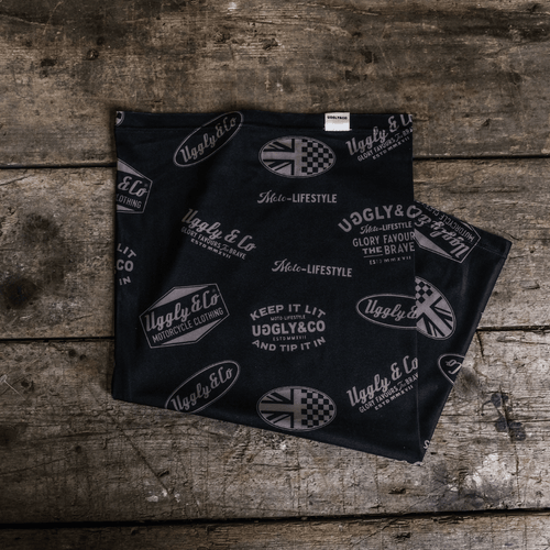 Black & Gold Motorcycle Bandana