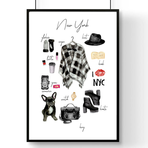 New York wall art travel poster