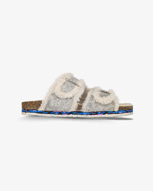 FLUFF | Sandal Grey White