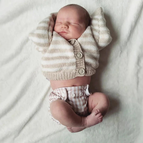 Newborn Reusable Cloth Nappy - Dottie Sage