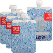 Nom Nom Kids Reusable Yogurt and Smoothie Pouches 4 Pack 250ml