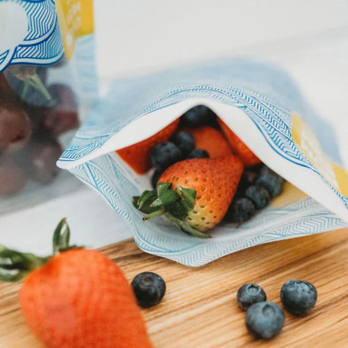 Nom Nom Reusable Snack Bags x 4 | Wave Design
