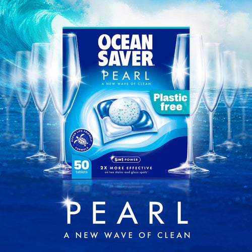 OceanSaver PEARL 5-in-1 Plastic-Free Dishwasher Tablets