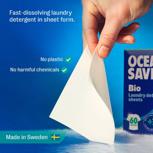 OceanSaver Laundry Sheets | Bio & Non-Bio | 60 Washes