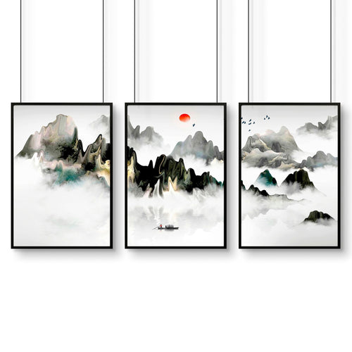 Office decor ideas for work | set of 3 wall art prints