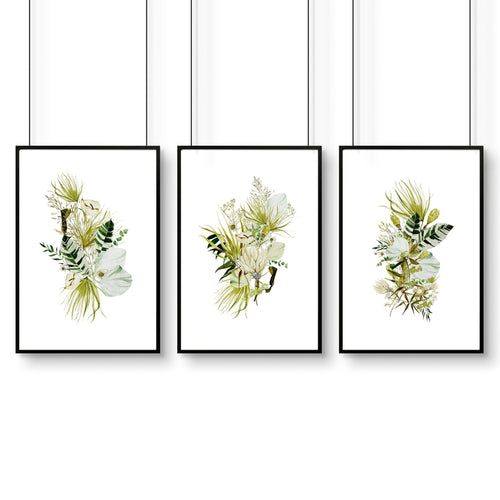 Office desk decor ideas | set of 3 wall art prints
