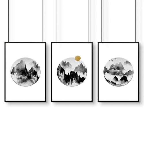 Office desk decor | set of 3 wall art prints