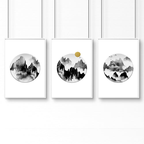 Office desk decor | set of 3 wall art prints