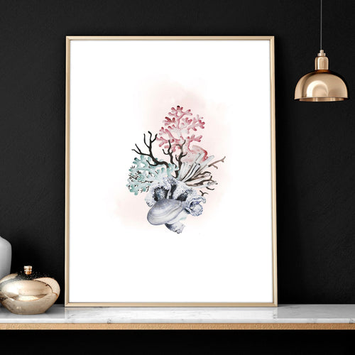 Home office print | set of 3 Seashells wall art prints