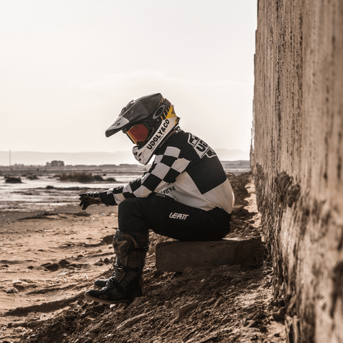 Chequered Vintage Motocross Jersey
