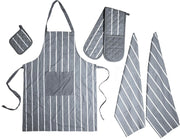 OLIVIA ROCCO Kitchen Sets With Apron Double Oven Gloves Towel Set Oven Mitts Pot Holder