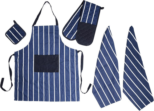 OLIVIA ROCCO Kitchen Sets With Apron Double Oven Gloves Towel Set Oven Mitts Pot Holder