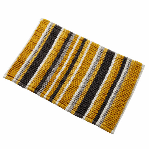 OLIVIA ROCCO Padstow Stripe Bathmat 50 x 80 cm Quick-Drying Anti-Slip Absorbent Durable