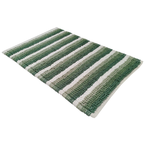 OLIVIA ROCCO Padstow Stripe Bathmat 50 x 80 cm Quick-Drying Anti-Slip Absorbent Durable