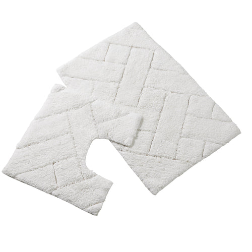 OLIVIA ROCCO Bali Bath Mat And Pedestal Set Luxurious Super Absorbent Easy Care Non Slip