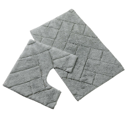 OLIVIA ROCCO Bali Bath Mat And Pedestal Set Luxurious Super Absorbent Easy Care Non Slip