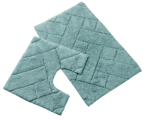 OLIVIA ROCCO Bali Bath Mat And Pedestal Set Luxurious Super Absorbent Easy Care Non Slip