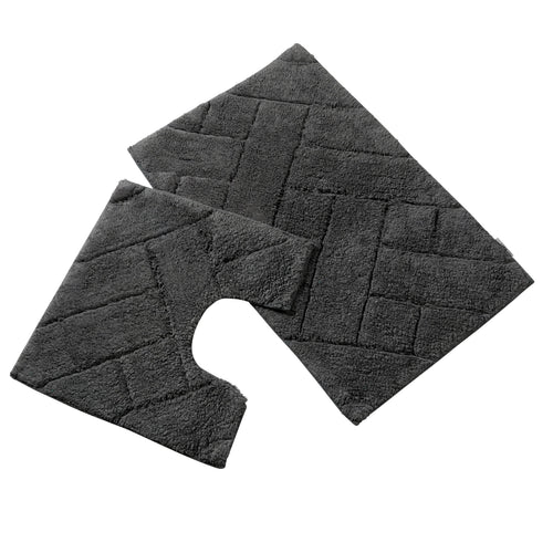 OLIVIA ROCCO Bali Bath Mat And Pedestal Set Luxurious Super Absorbent Easy Care Non Slip