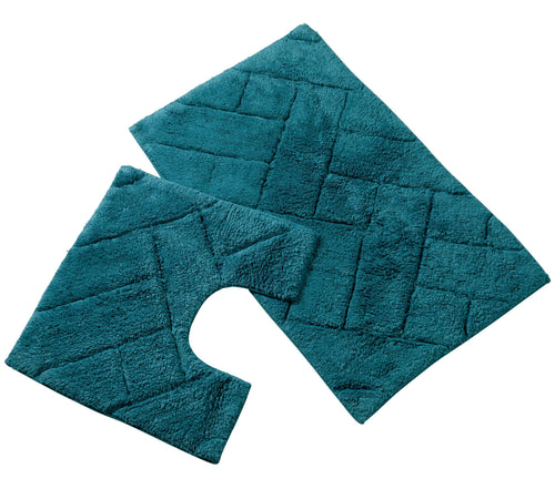 OLIVIA ROCCO Bali Bath Mat And Pedestal Set Luxurious Super Absorbent Easy Care Non Slip