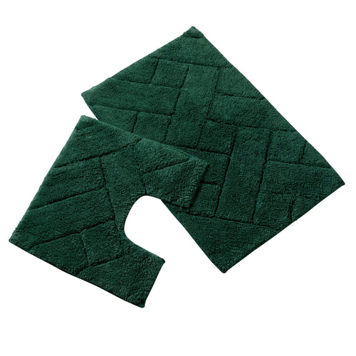 OLIVIA ROCCO Bali Bath Mat And Pedestal Set Luxurious Super Absorbent Easy Care Non Slip