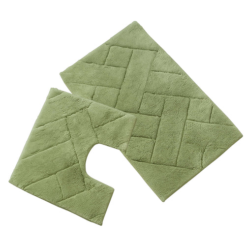 OLIVIA ROCCO Bali Bath Mat And Pedestal Set Luxurious Super Absorbent Easy Care Non Slip