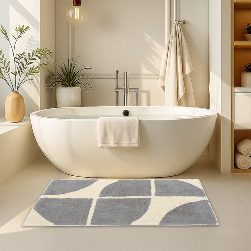 OLIVIA ROCCO Stockholm Bath Mat Non Slip Backing Super Soft Water Absorbent Cotton Blend