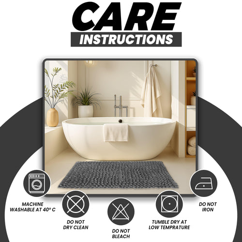 OLIVIA ROCCO Jumbo Loop Bath Mat Non Slip Water Absorbent Rug Easy-Care Hotel-Quality Textile