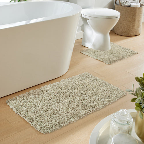 OLIVIA ROCCO Como 2-Piece Natural Bath Mat And Pedestal Set Non-Slip Super Absorbent