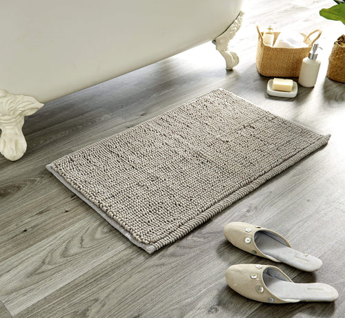 OLIVIA ROCCO Pebbles Micro Bobble Bath Mat Pure Indian Cotton Hand Woven Eco Friendly