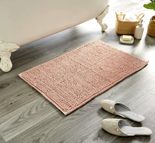 OLIVIA ROCCO Pebbles Micro Bobble Bath Mat Pure Indian Cotton Hand Woven Eco Friendly