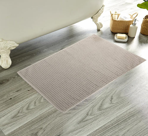 OLIVIA ROCCO Luxe Deep Cotton Pile Bath Mats Handcrafted Eco Friendly Absorbent Quick