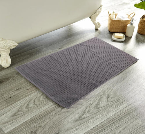OLIVIA ROCCO Luxe Deep Cotton Pile Bath Mats Handcrafted Eco Friendly Absorbent Quick