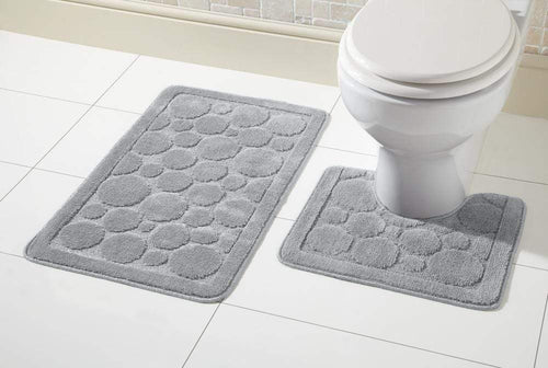 OLIVIA ROCCO Cali Bath Mat And Pedestal Set Ultra Soft Non Slip Highly Absorbent