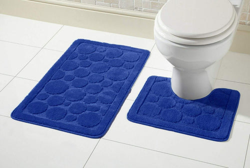 OLIVIA ROCCO Cali Bath Mat And Pedestal Set Ultra Soft Non Slip Highly Absorbent