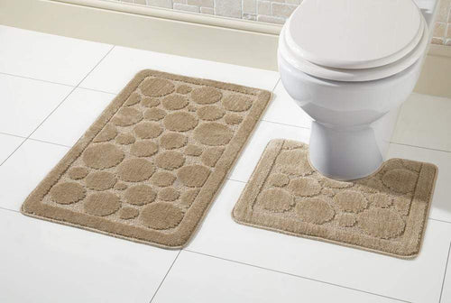OLIVIA ROCCO Cali Bath Mat And Pedestal Set Ultra Soft Non Slip Highly Absorbent