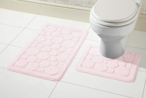 OLIVIA ROCCO Cali Bath Mat And Pedestal Set Ultra Soft Non Slip Highly Absorbent