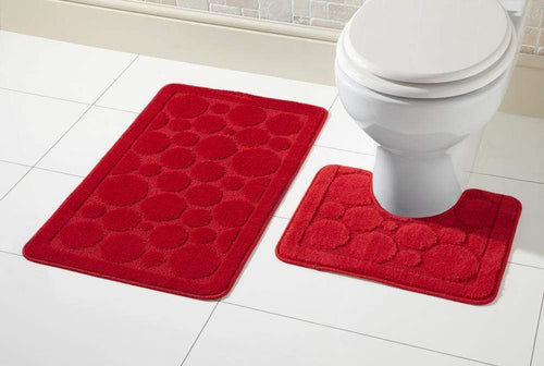 OLIVIA ROCCO Cali Bath Mat And Pedestal Set Ultra Soft Non Slip Highly Absorbent