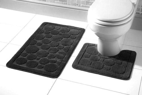 OLIVIA ROCCO Cali Bath Mat And Pedestal Set Ultra Soft Non Slip Highly Absorbent