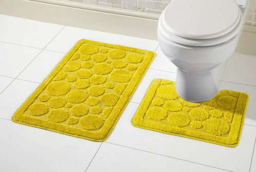 OLIVIA ROCCO Cali Bath Mat And Pedestal Set Ultra Soft Non Slip Highly Absorbent