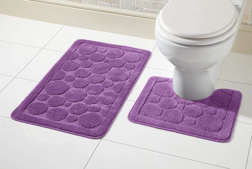 OLIVIA ROCCO Cali Bath Mat And Pedestal Set Ultra Soft Non Slip Highly Absorbent